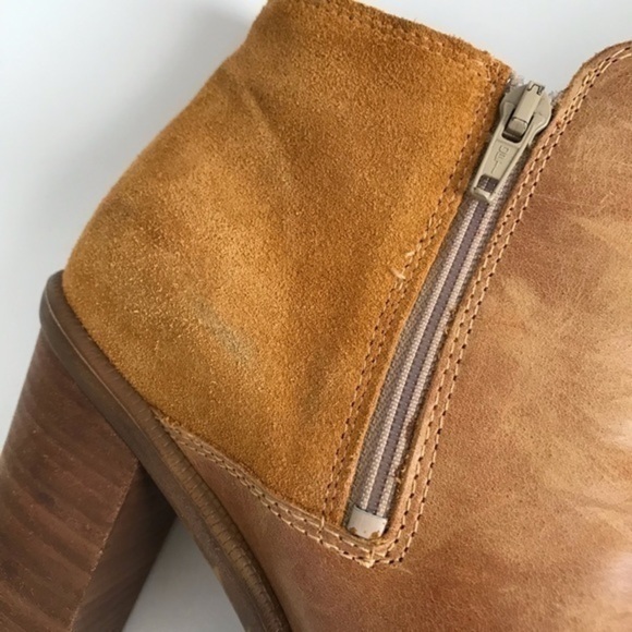 Aldo Carmel Leather Block Heel Ankle Booties Size 9 - Picture 8 of 13